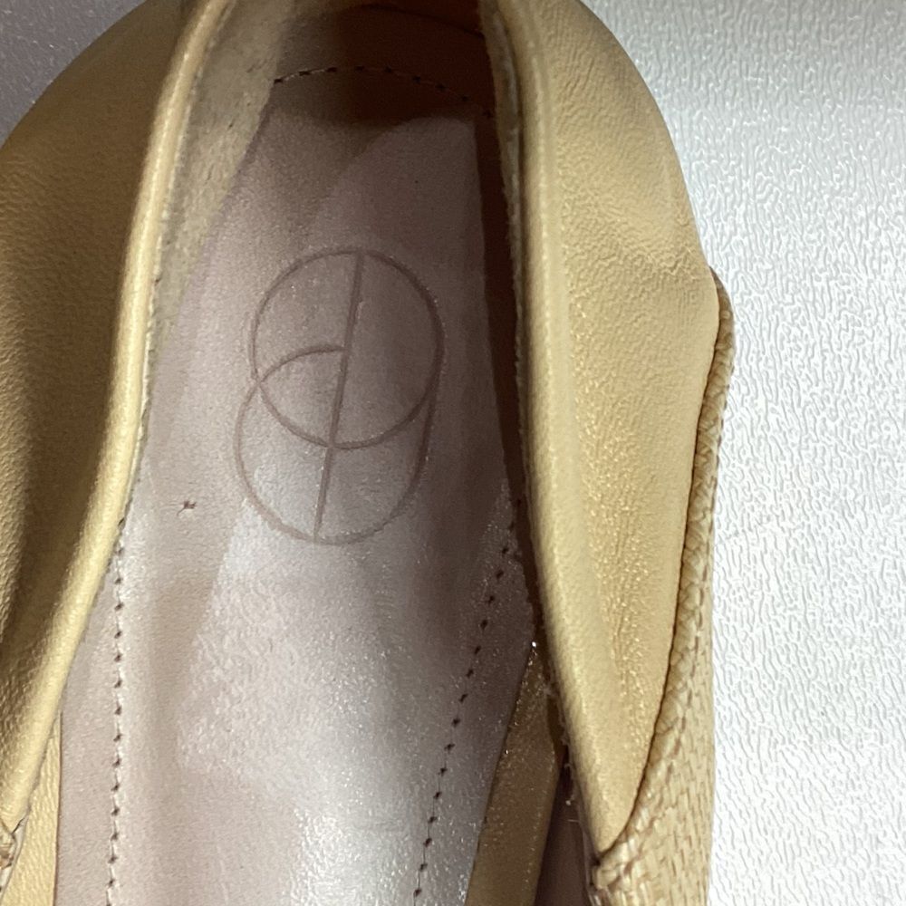 Porte & Paire Beige Raffia Leather Trim Collapsible Loafers Women's Size EU 37 - Picture 13 of 14